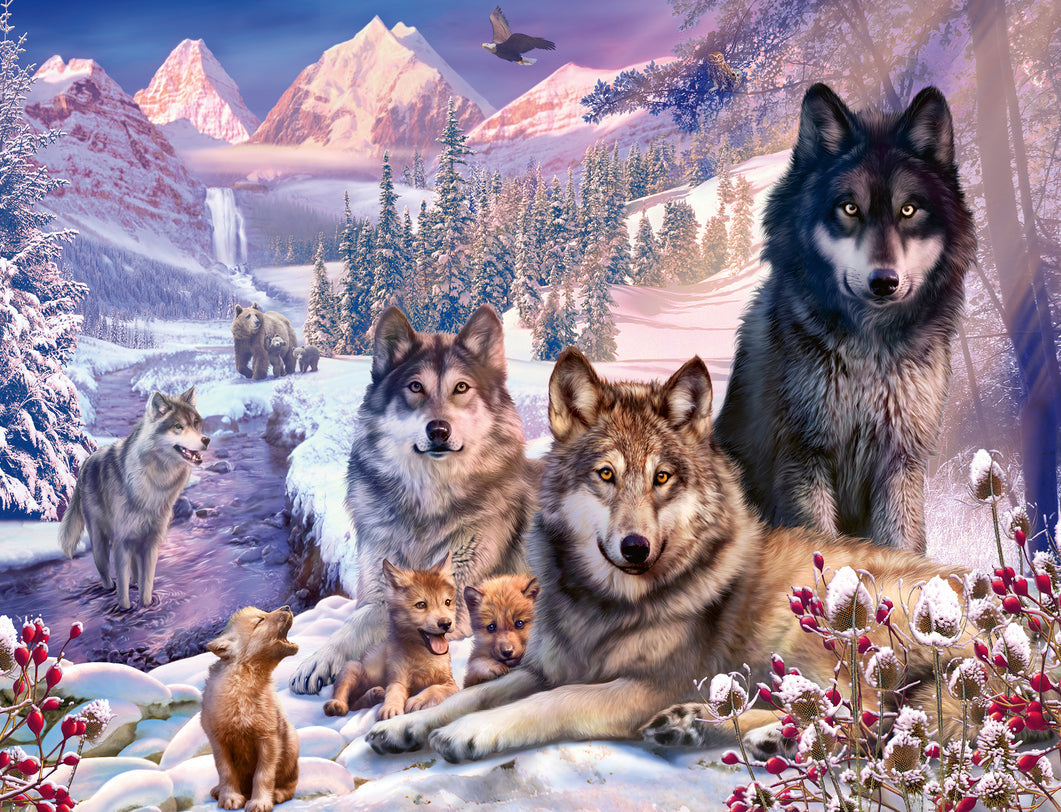 Puzzle: Wolves in the Snow