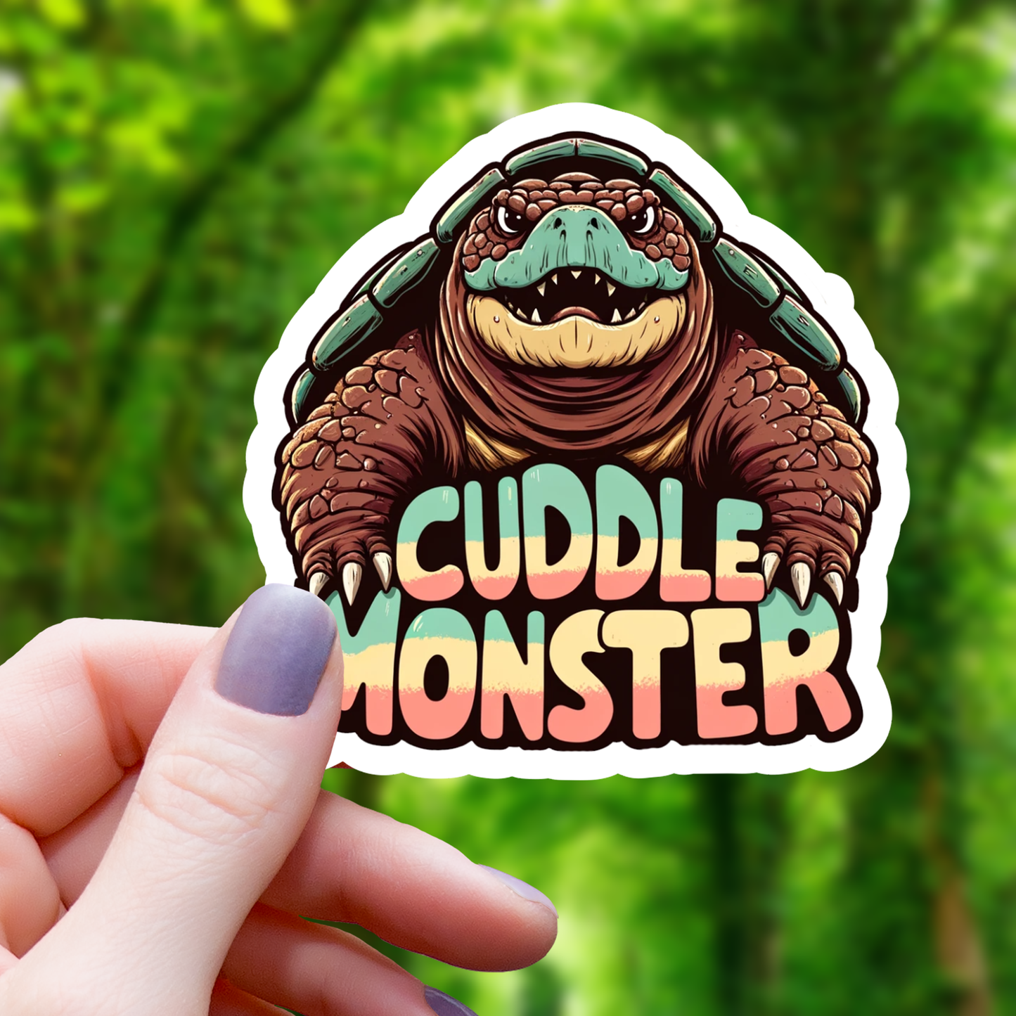 Cuddle Monster Frog Sticker - 3"