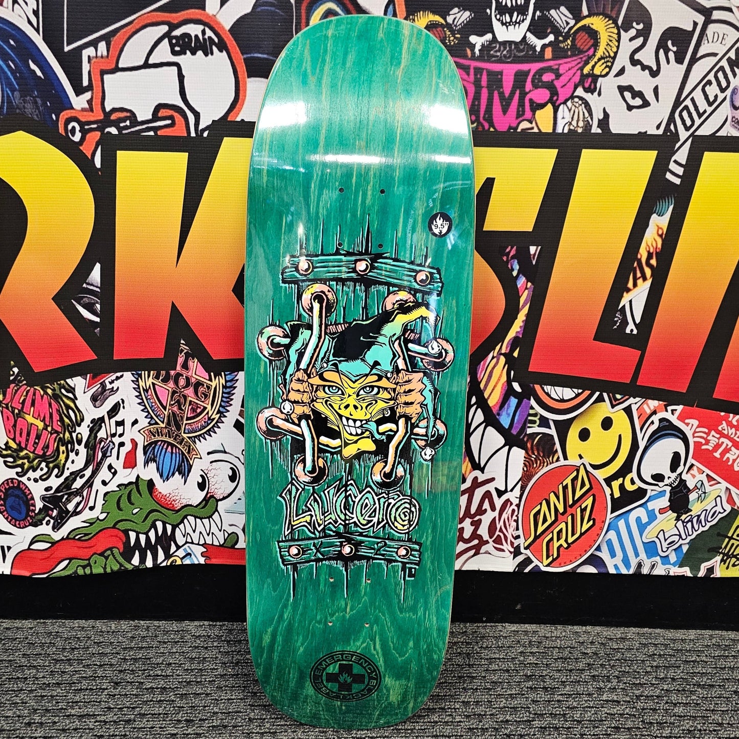 BLACK LABEL JOHN LUCERO "X2" 9.5" TUGBOAT SKATEBOARD DECK