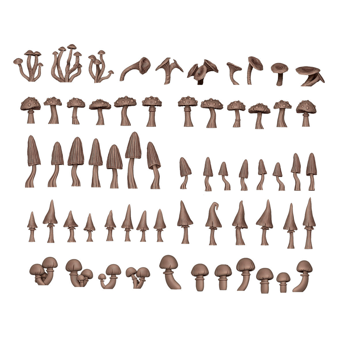 AK Interactive Basing Bits: Forest Mushrooms (63 Pieces)