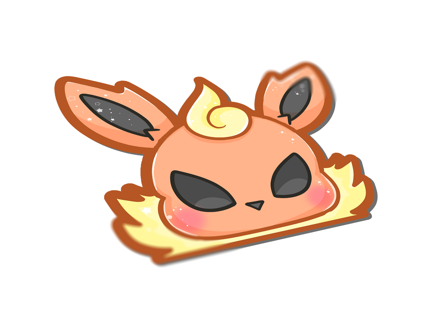 Pokemon: Flareon Eeveelution Peeker Sticker