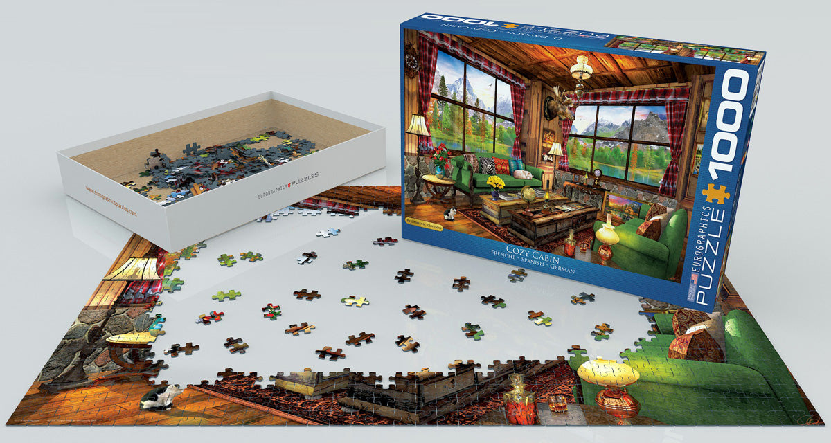 Puzzle: Vibrant Scenery Collection - Cozy Cabin by Dominic Davison
