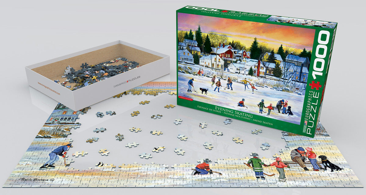 Puzzle: Winter Wonderland - Evening Skating