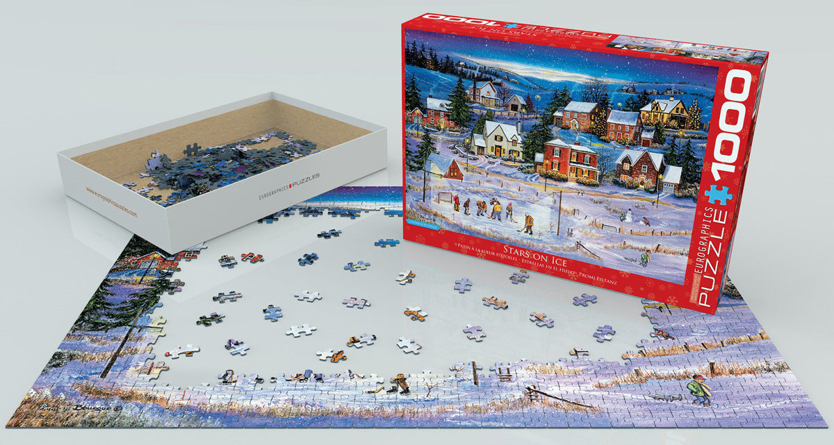 Puzzle: Winter Wonderland - Stars on Ice by Patricia Bourque