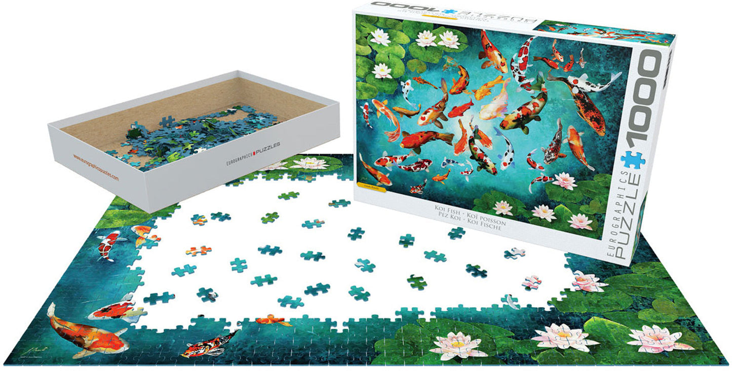 Puzzle: Artist Series - Colorful Koiscape