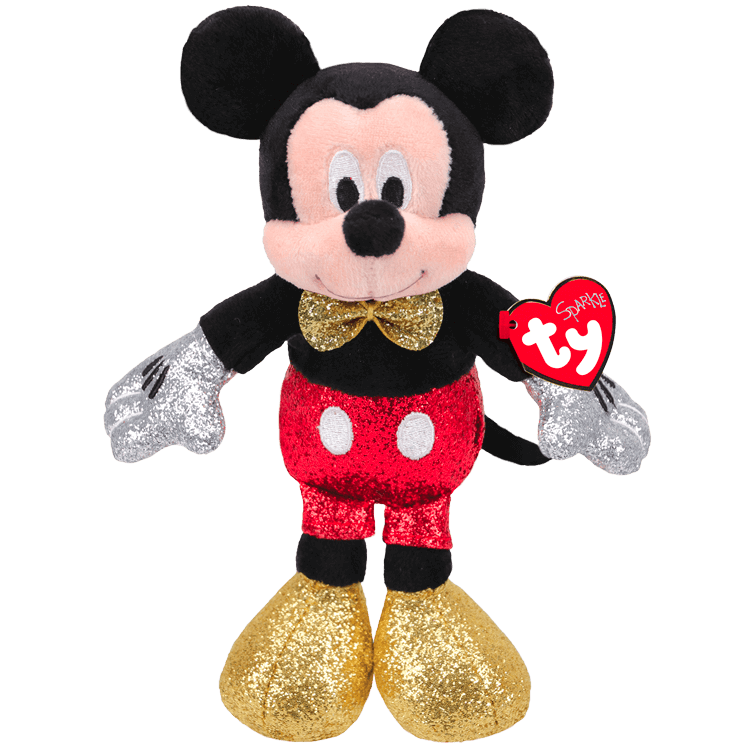 Ty Disney: Red Sparkle Mickey Mouse (Small)