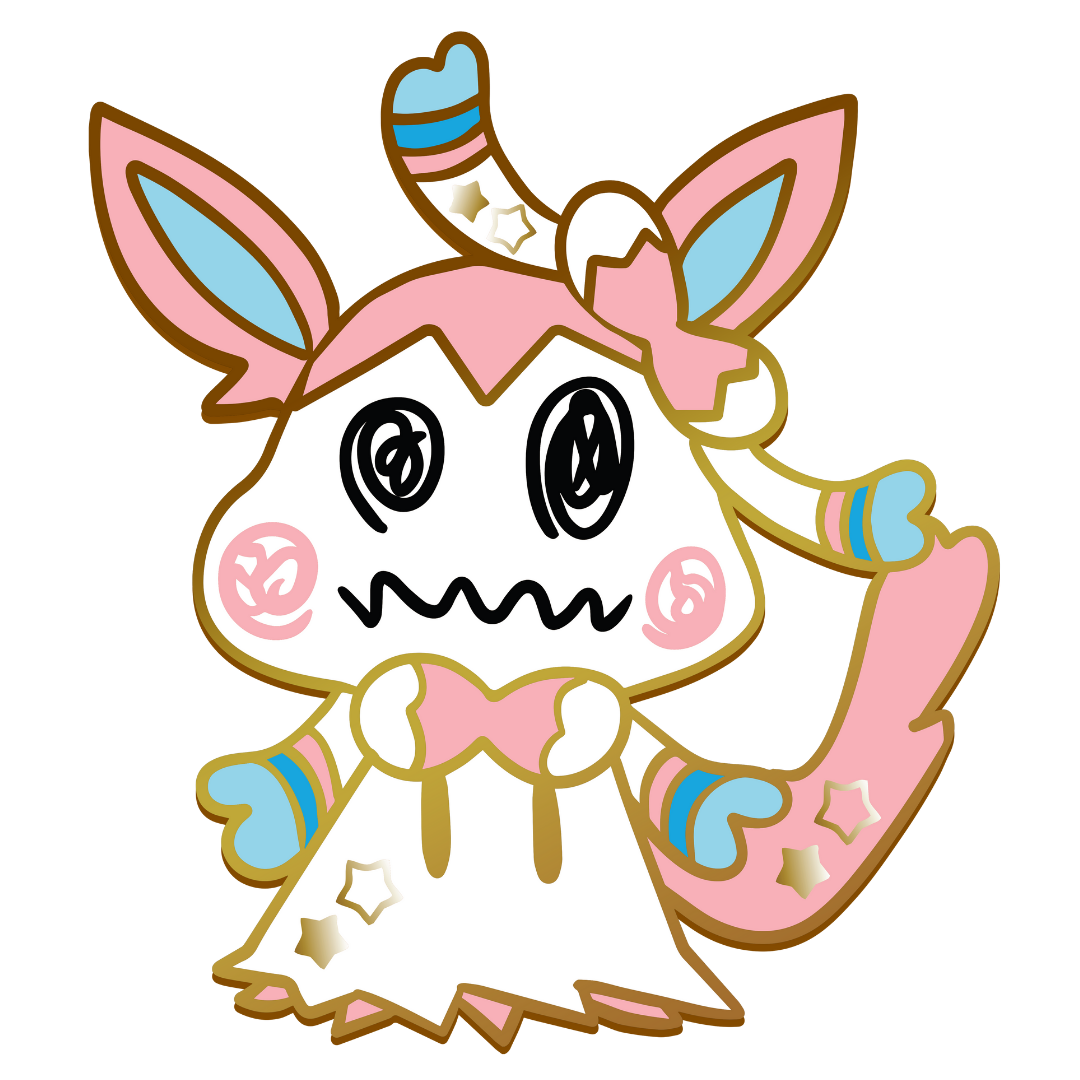 Pokemon: Mimikyu Sylveon Enamel Pin