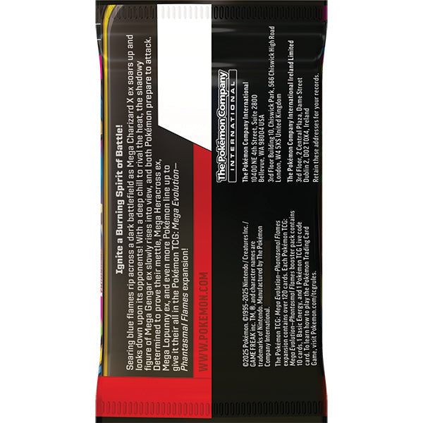 Pokemon: Mega Evolution - Phantasmal Flames Booster Pack