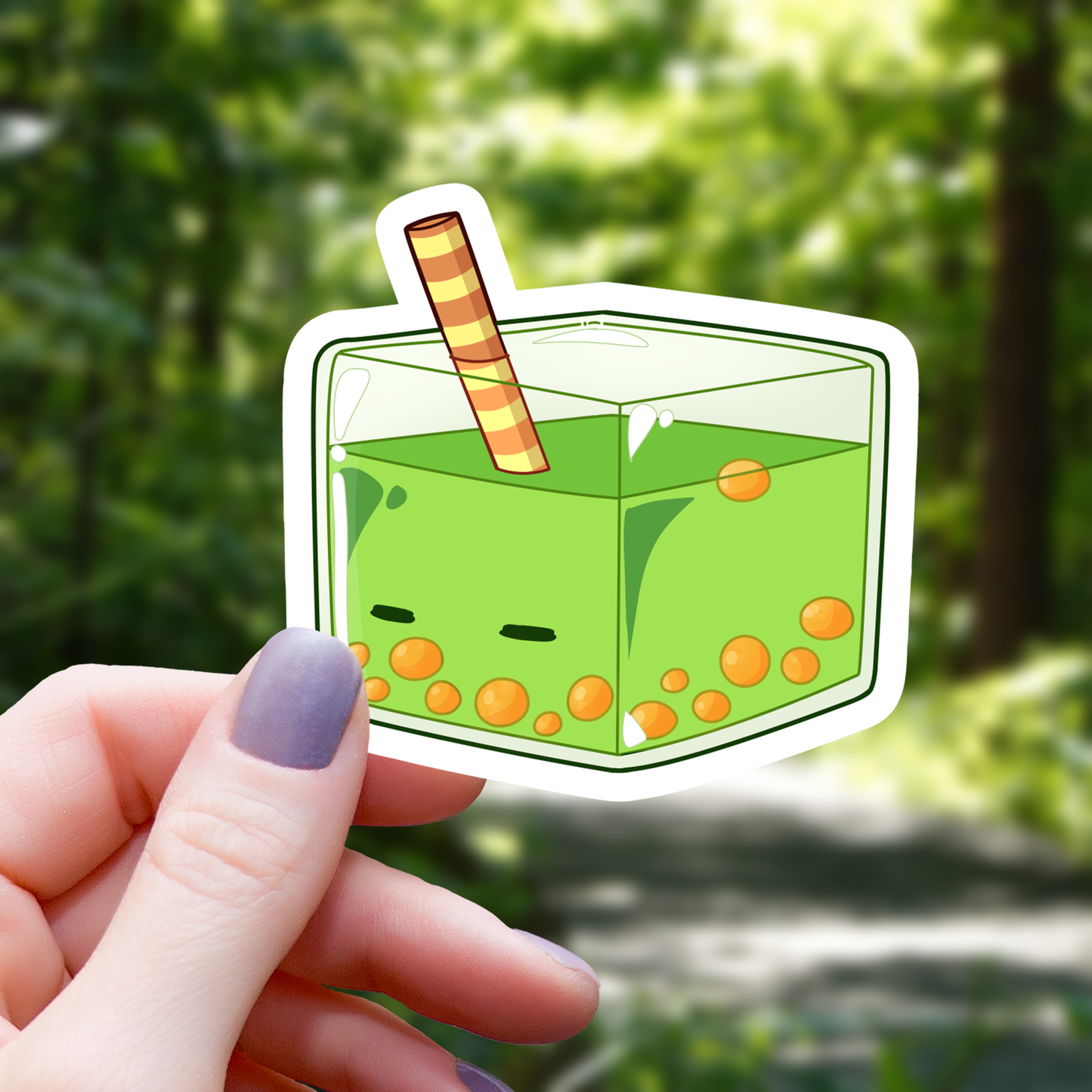 Gelatinous Monster Boba Tea Sticker - 3"