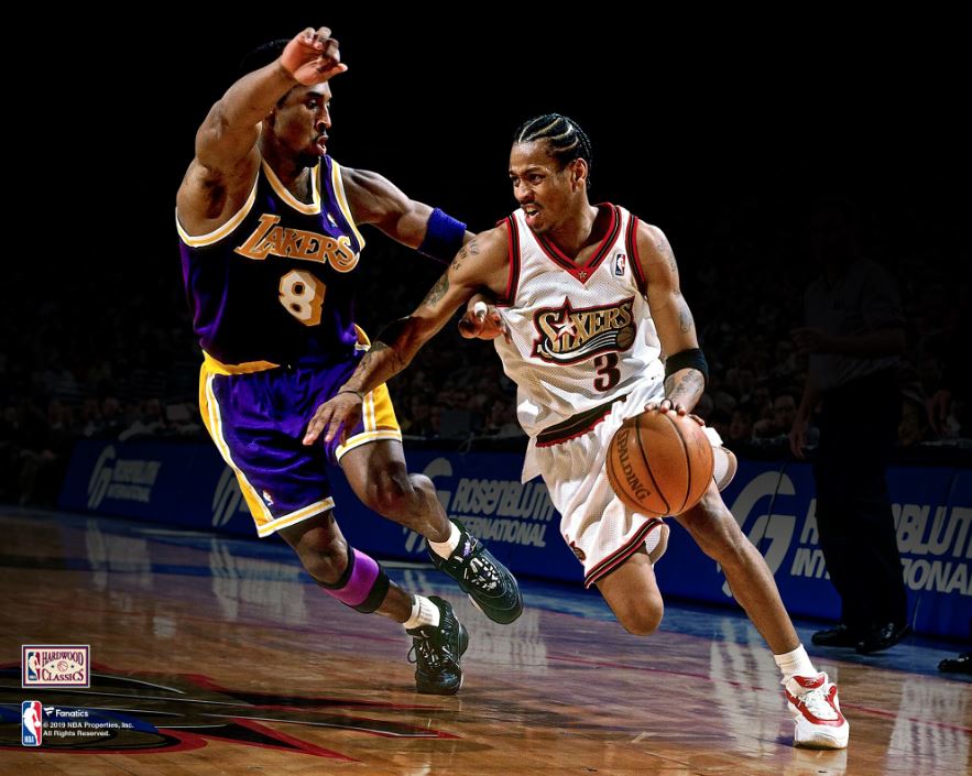 Kobe Bryant v. Allen Iverson 8" x 10" Basketball Legends Photo