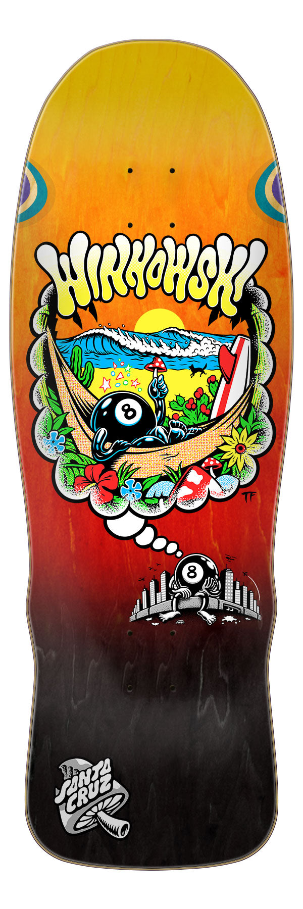Santa Cruz Winkowski 8Ballr Day Dream 10.35" Shaped Skateboard Deck