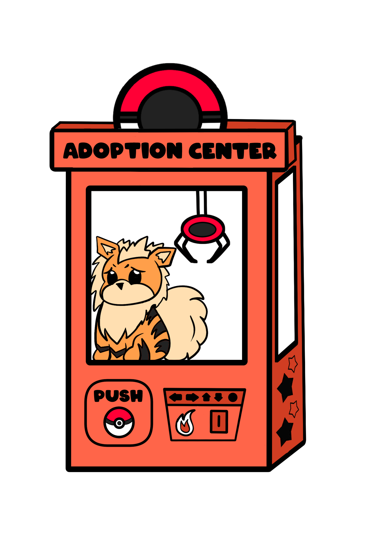 Pokemon: Arcanine Adoption Center Enamel Pin
