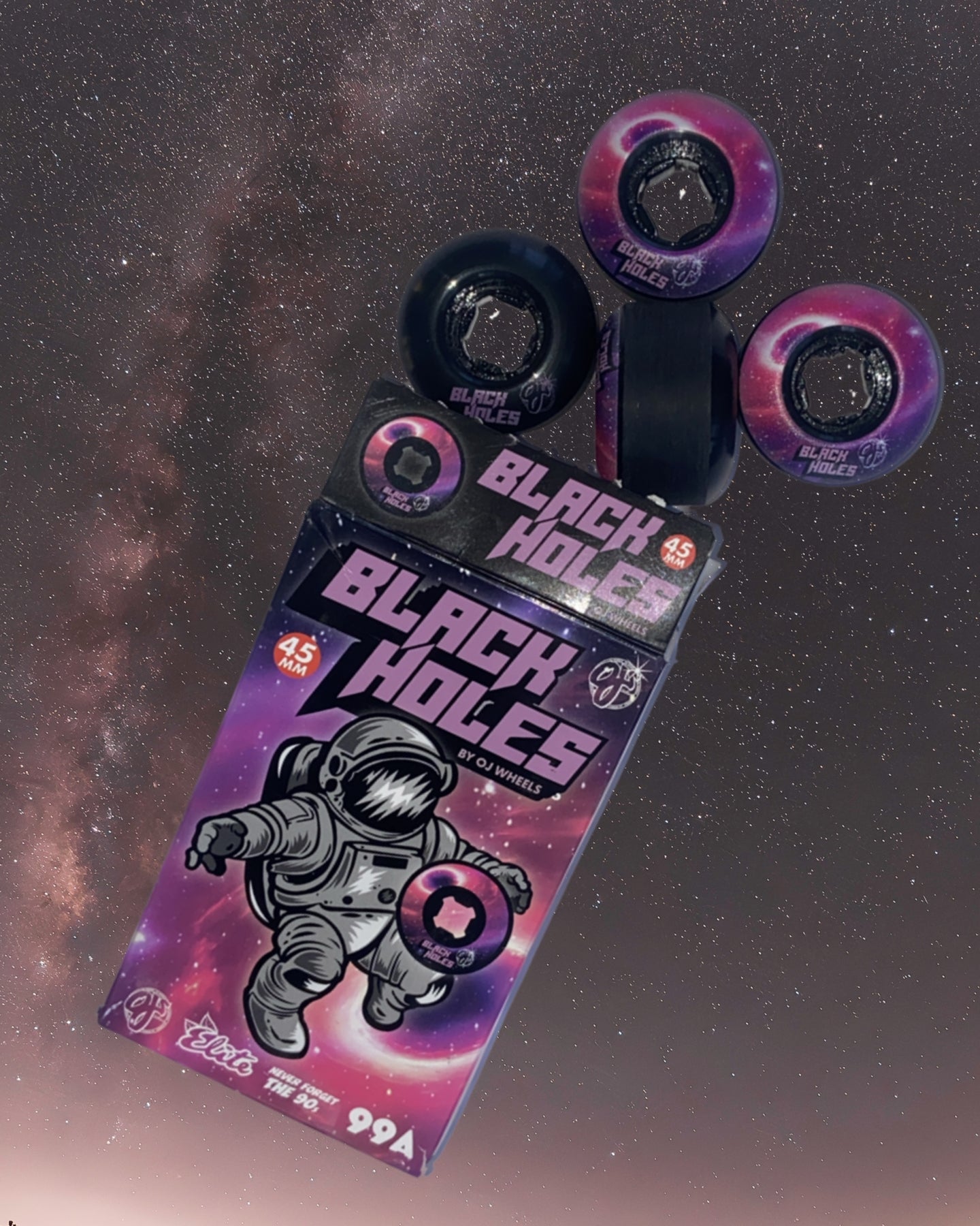 Oj Mini Chubbies Black Holes 45mm 99a Skateboard Wheels