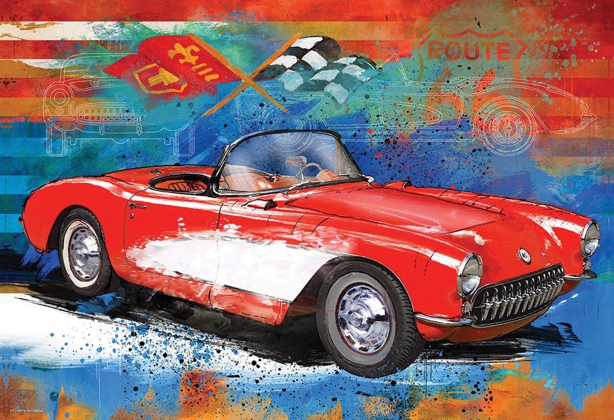 Puzzle: Corvette Cruising Tin
