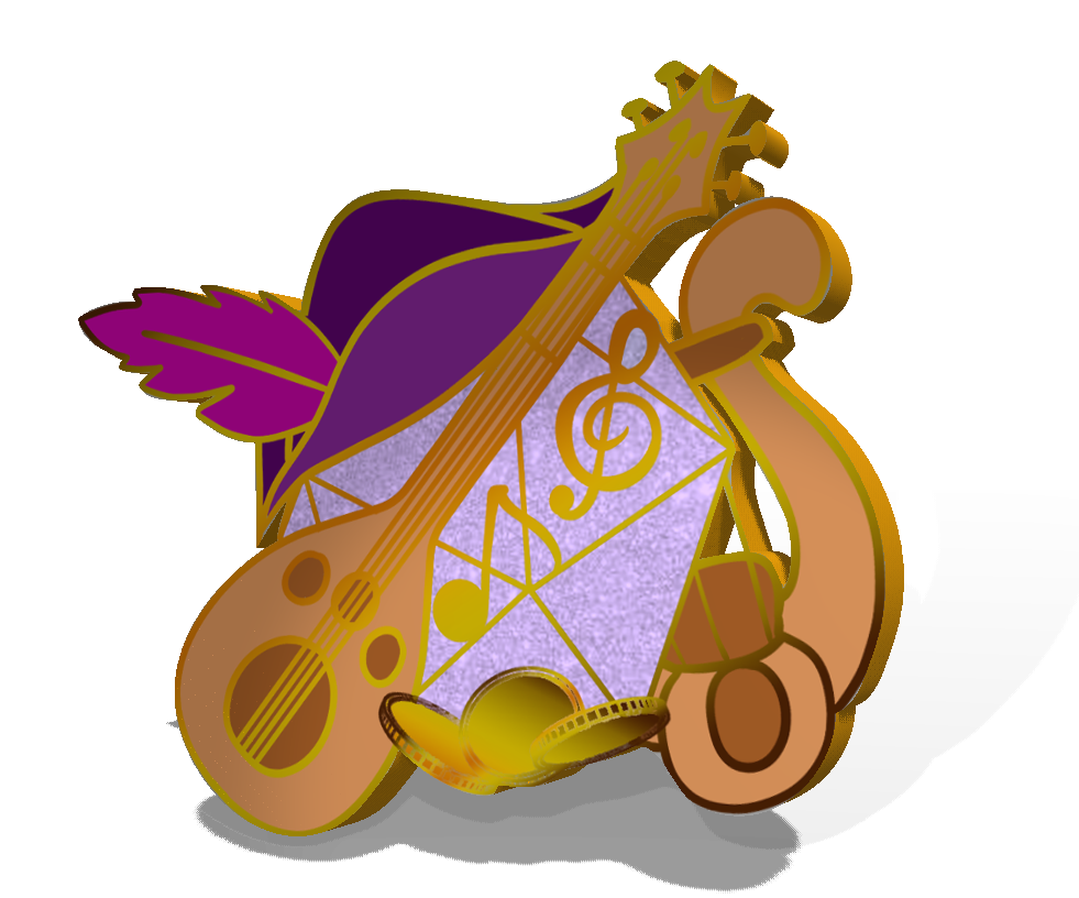 Dungeons & Dragons Role: Bard Enamel Pin