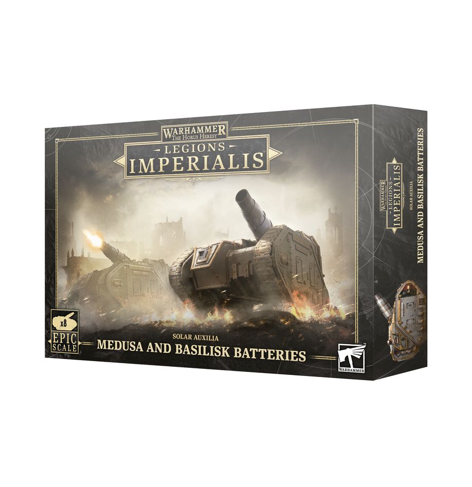 Warhammer Legions Imperialis: Solar Auxilia Medusa and Basilisk Batteries