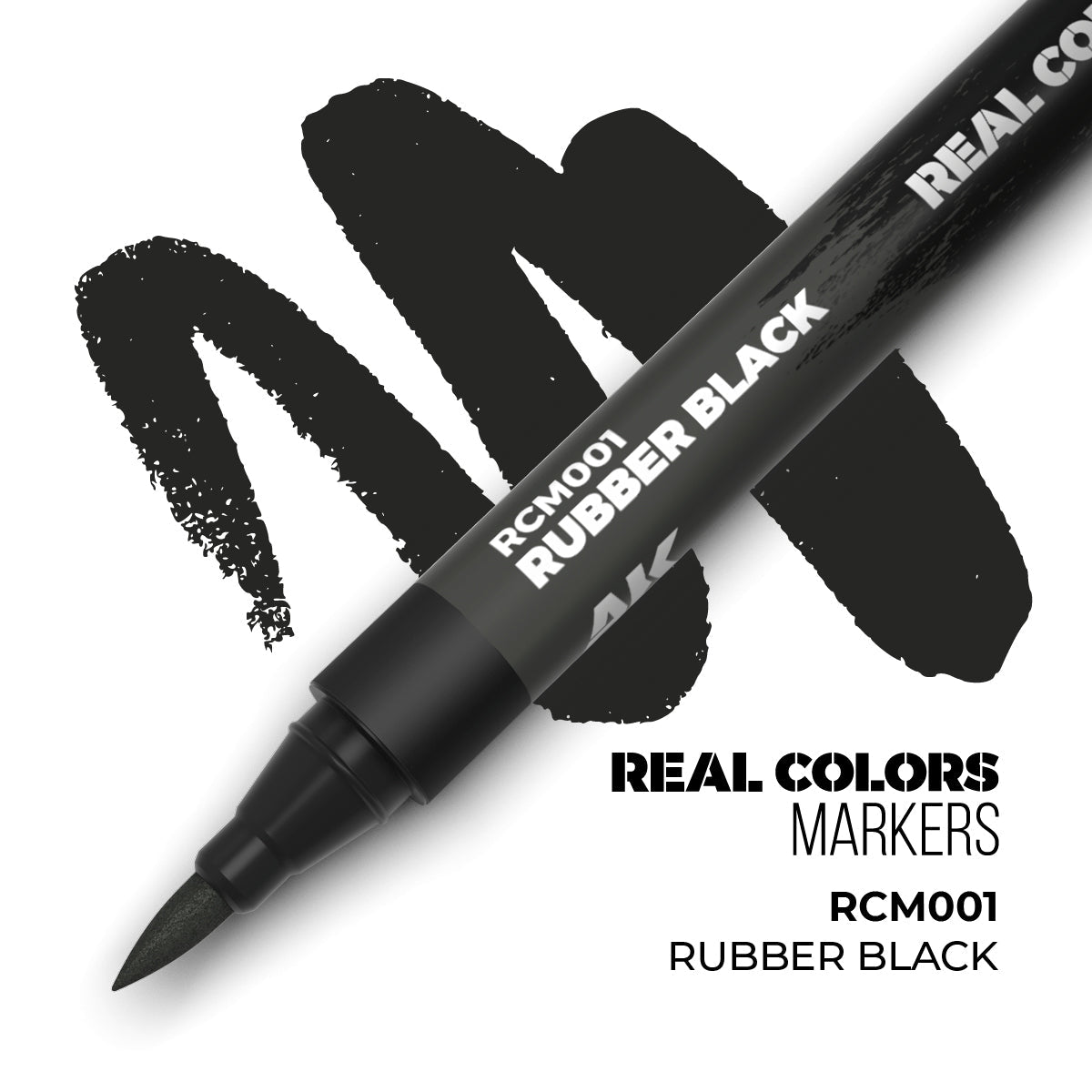 AK Interactive Markers: Real Color Markers - Rubber Black