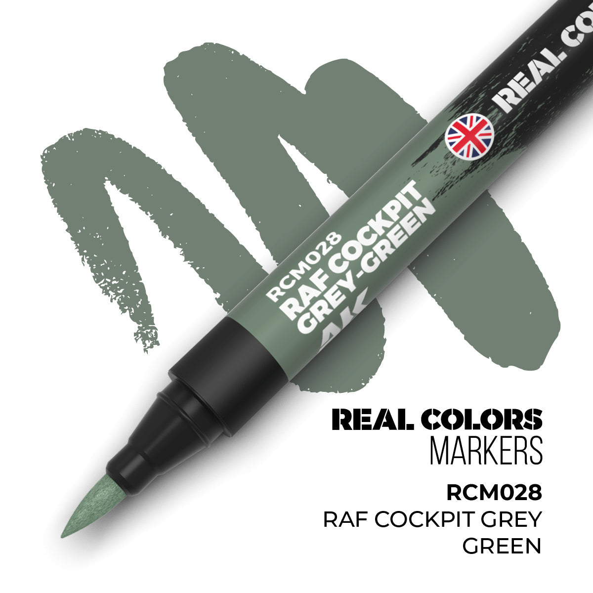 AK Interactive Markers: Real Color Markers - Raf Cockpit Grey-Green