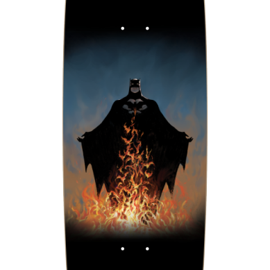 WELCOME X BATMAN BAT FLAMES ON BOLINE 9.5" SKATEBOARD DECK