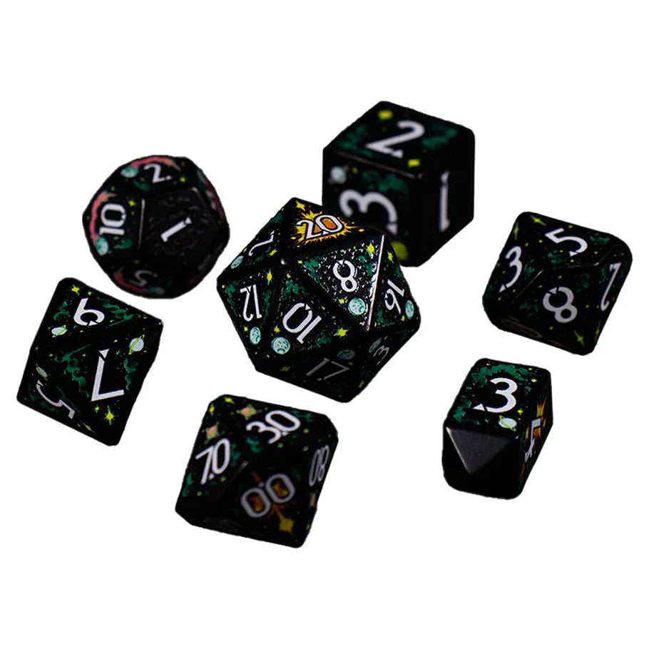 7 Piece Polyhedral Dice Set: Deep Space