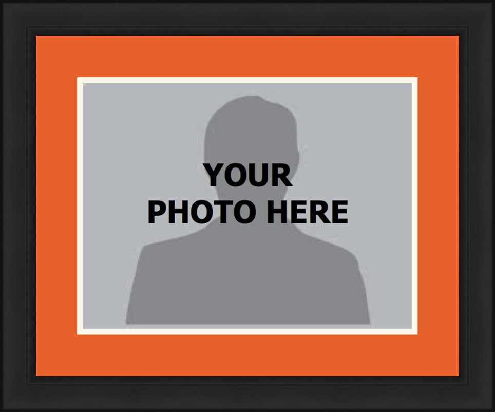 MLB Baseball Photo Picture Frame Kit - Miami Marlins (Orange Matting, White Trim)