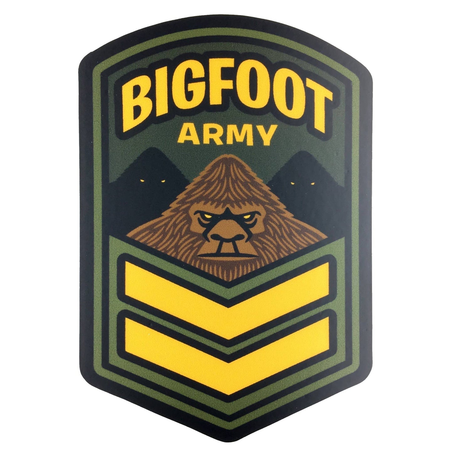 Bigfoot Army Military Insignia Cryptozoology Sticker
