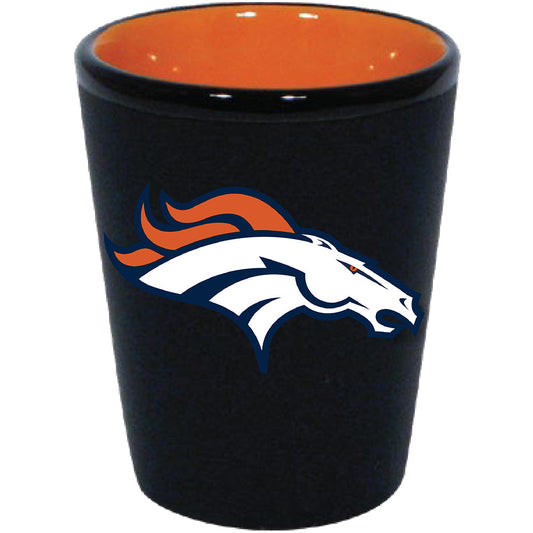 Denver Broncos Matte Black/Inner Color Shot Glass