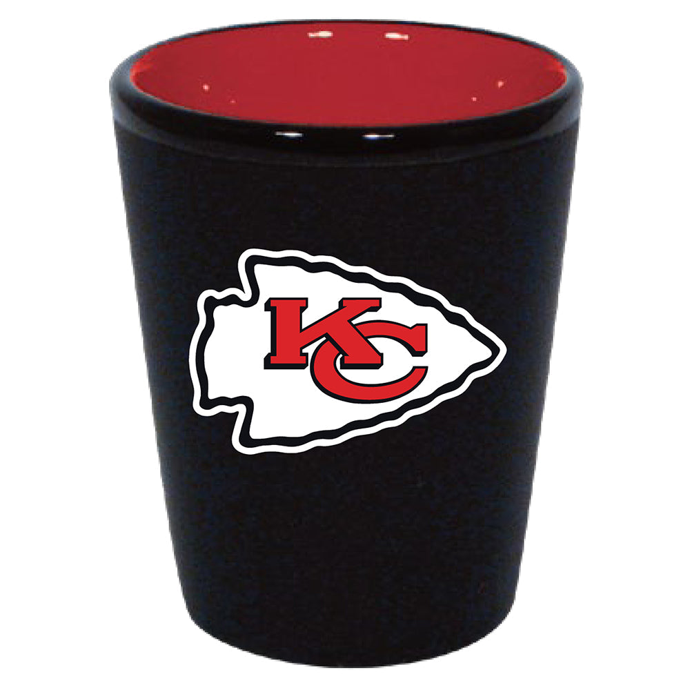 Kansas City Chiefs Matte Black/Inner Color Shot Glass