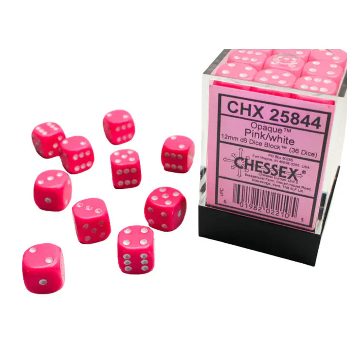 Chessex: D6 Opaque Dice sets - 12mm