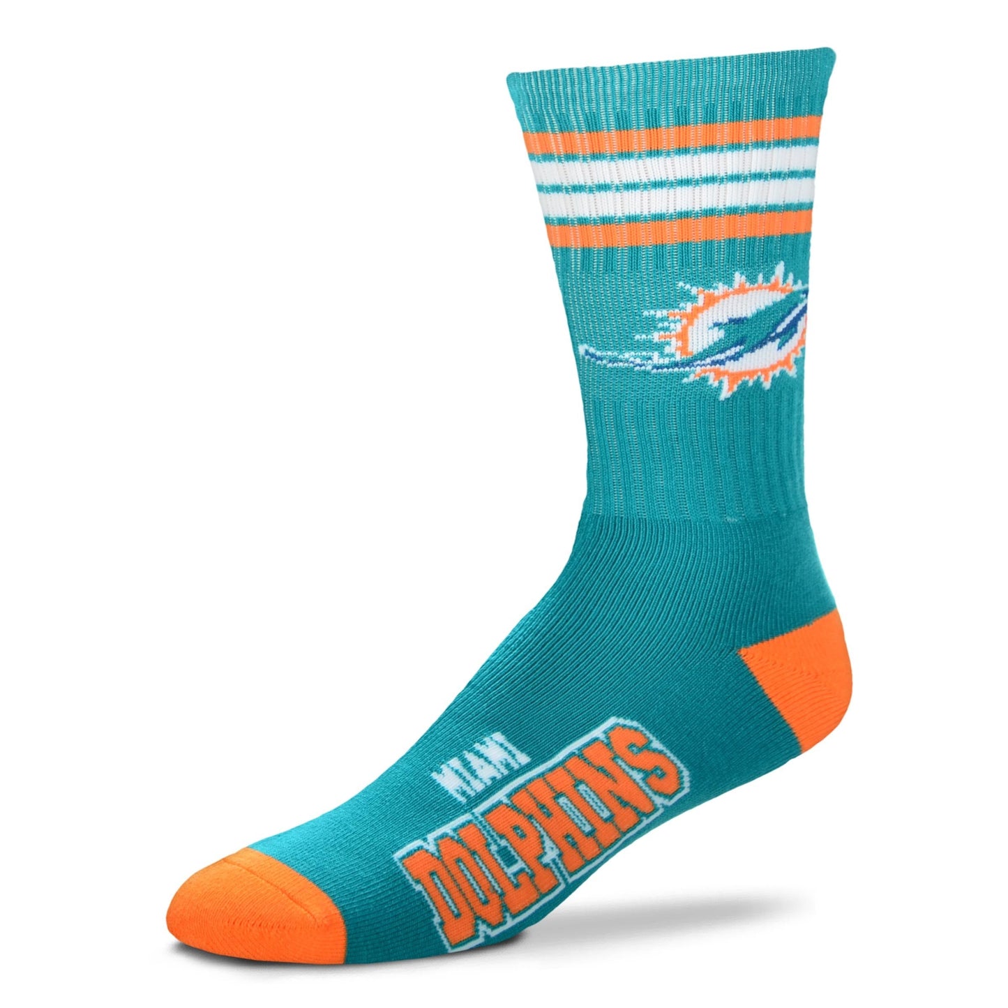 Miami Dolphins Men's 4 Stripe Deuce Socks