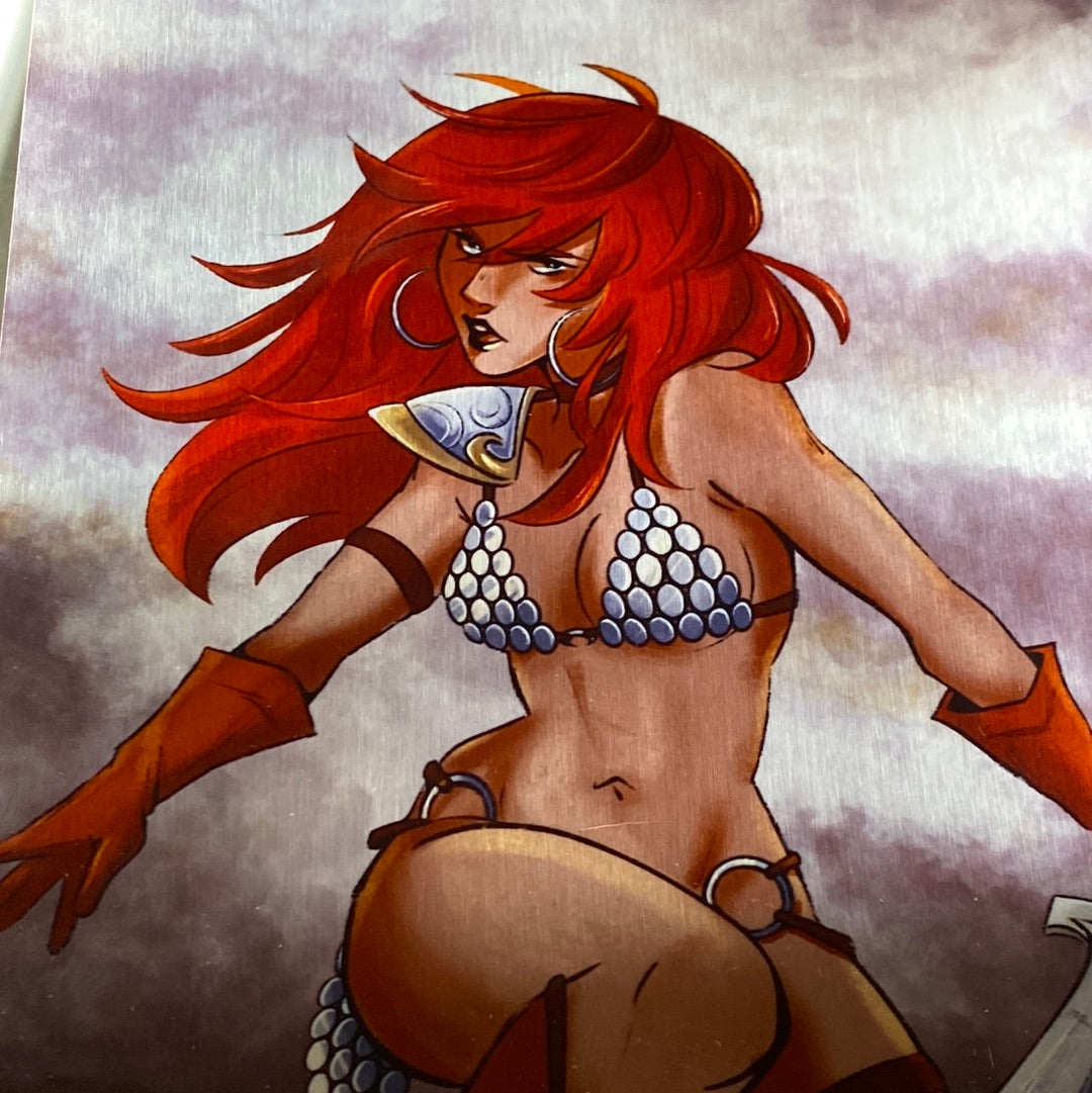 Invincible Red Sonja 1 Metal Cover Variant NM Virgin Jade Hope