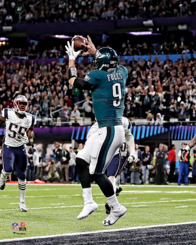 Nick Foles Philadelphia Eagles Super Bowl LII Philly Special Touchdown Catch 8" x 10" Football Photo