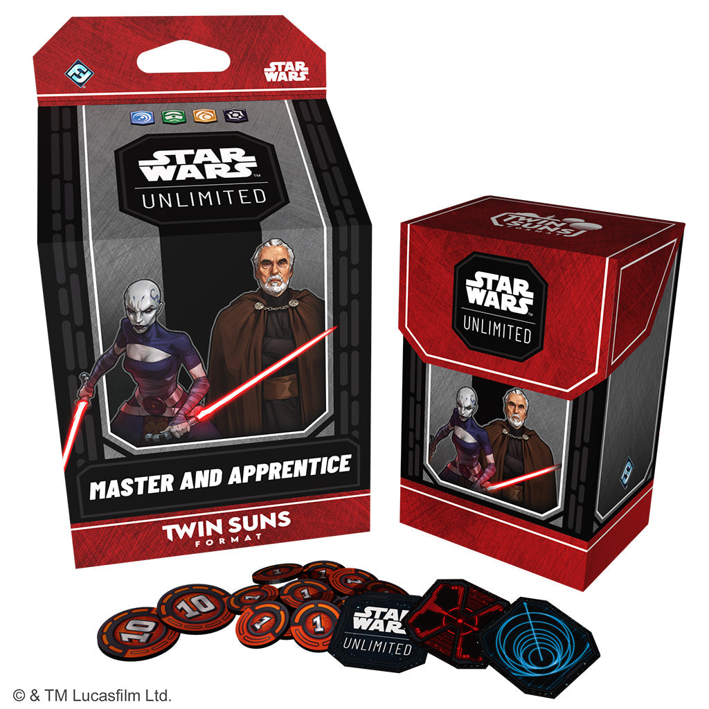 Star Wars: Unlimited - Twin Suns Deck - Master and Apprentice - Count Dooku and Asajj Ventress