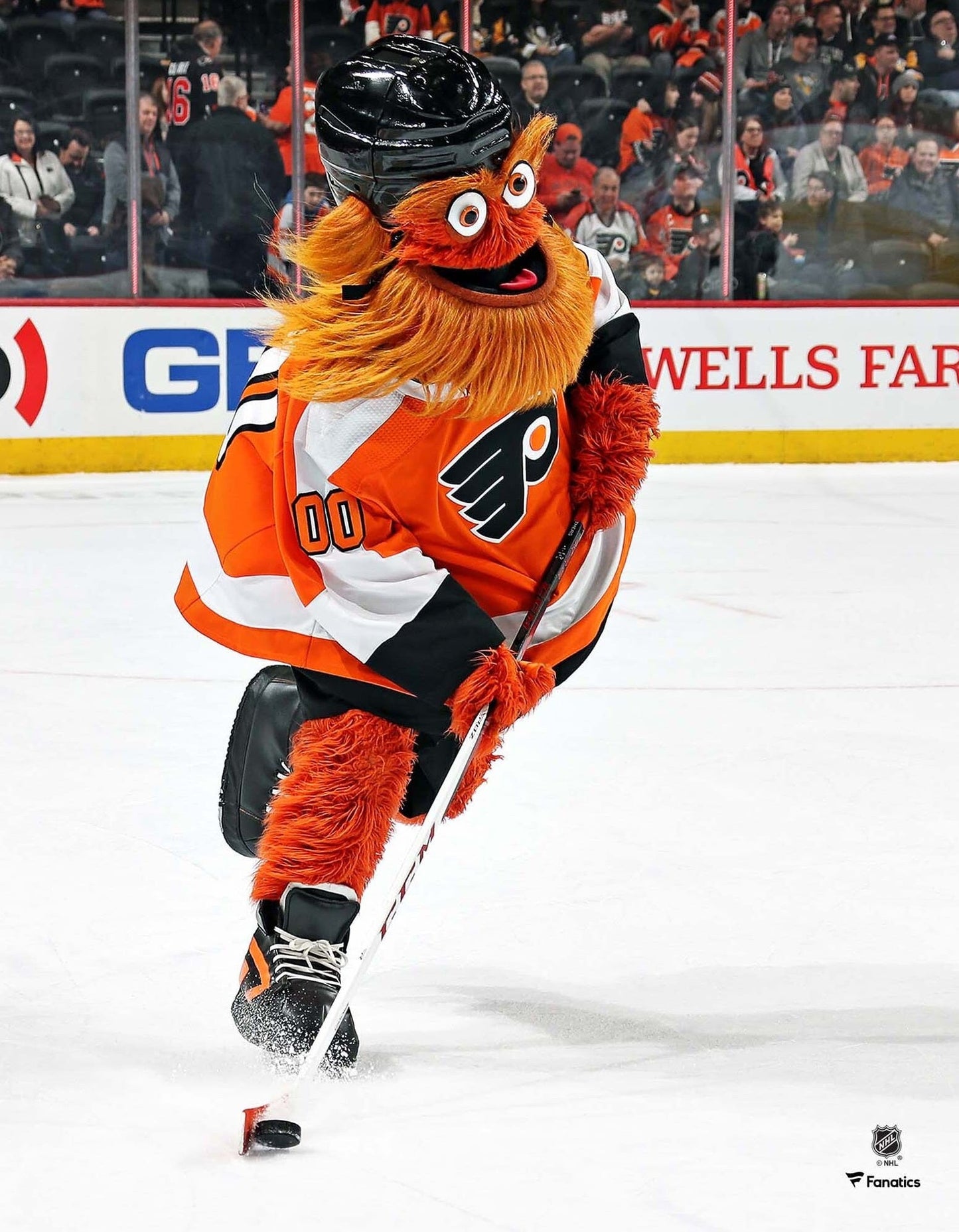 Gritty Skating Down the Ice Philadelphia Flyers 8" x 10" Hockey Mascot Photo
