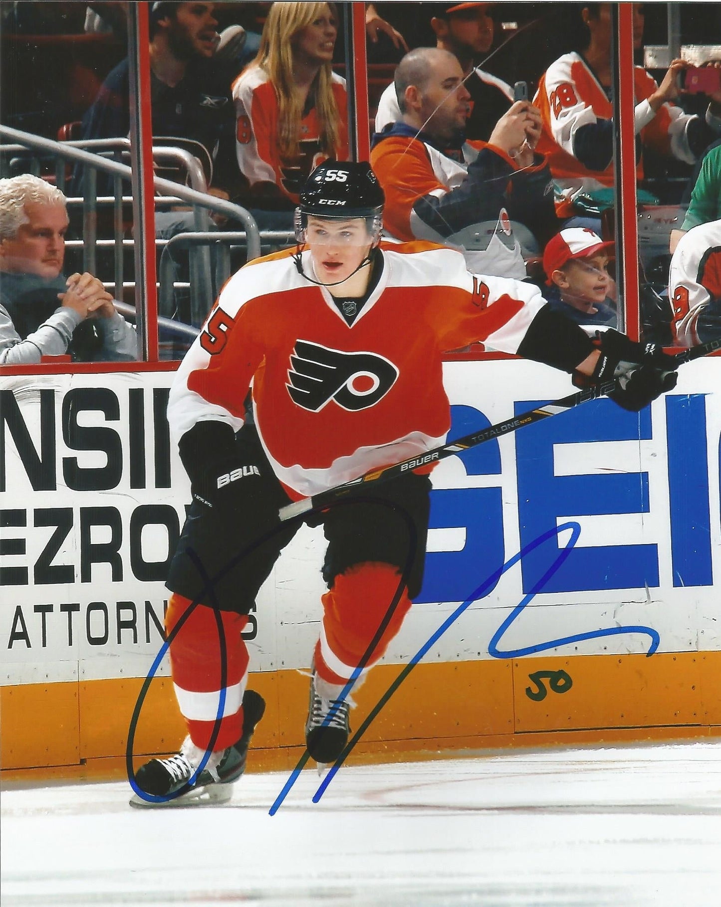 Samuel Morin Skating Autographed Philadelphia Flyers Hockey Photo