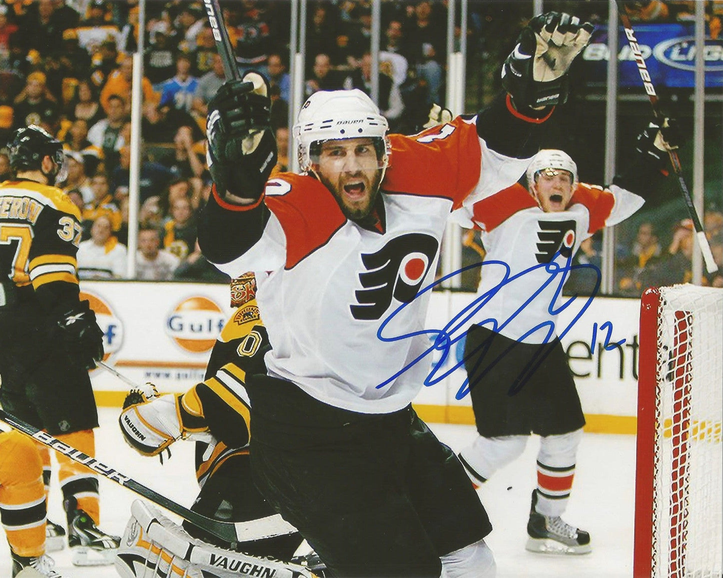 Simon Gagne Philadelphia Flyers Game 7 Game-Winning Goal v. Bruins Autographed 8" x 10" Color Photo