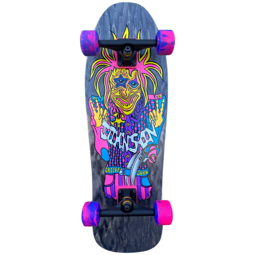 Vision Joe Johnson Groovy Guru Black Stain 9.5" Complete Skateboard