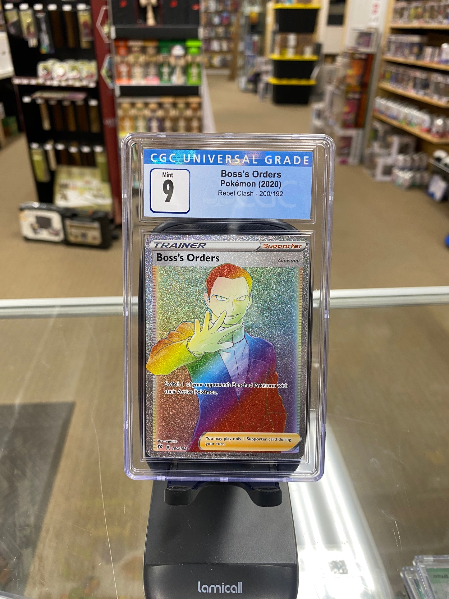 Boss's Orders - Rebel Clash - Secret Rare - Graded Pokemon - PSA - CGC