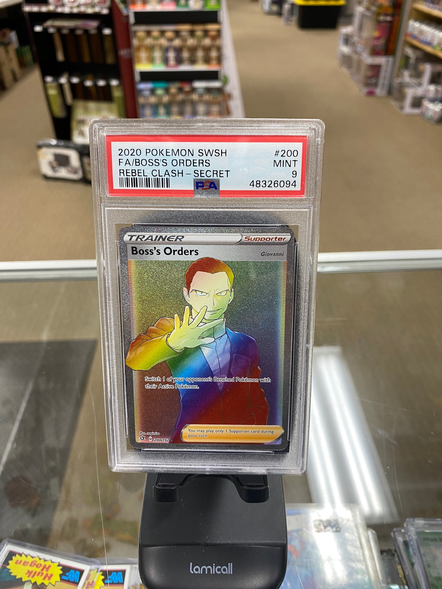 Boss's Orders - Rebel Clash - Secret Rare - Graded Pokemon - PSA - CGC