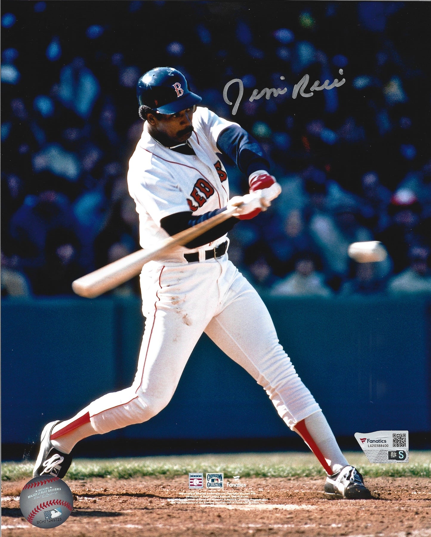 Jim Rice At-Bat Boston Red Sox Autographed 11" x 14" Baseball Photo