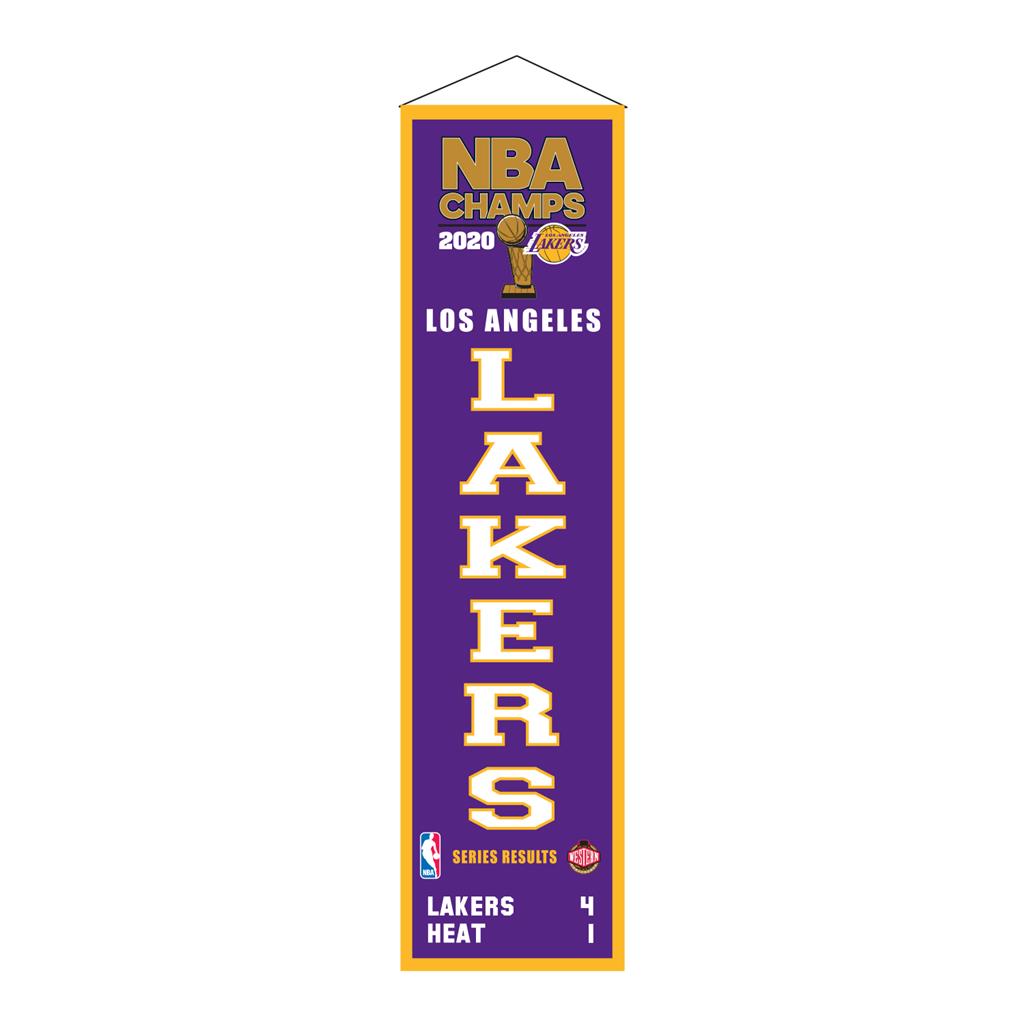 Los Angeles Lakers 2020 NBA Champions Basketball Heritage Banner