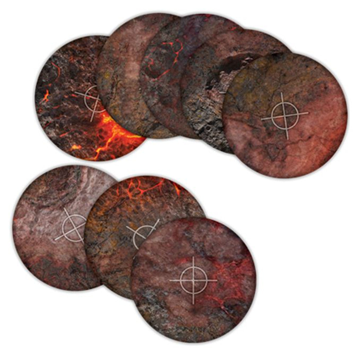 Terrain Crate: Objective Templates - 40mm + 6″ diameter - Hellscape