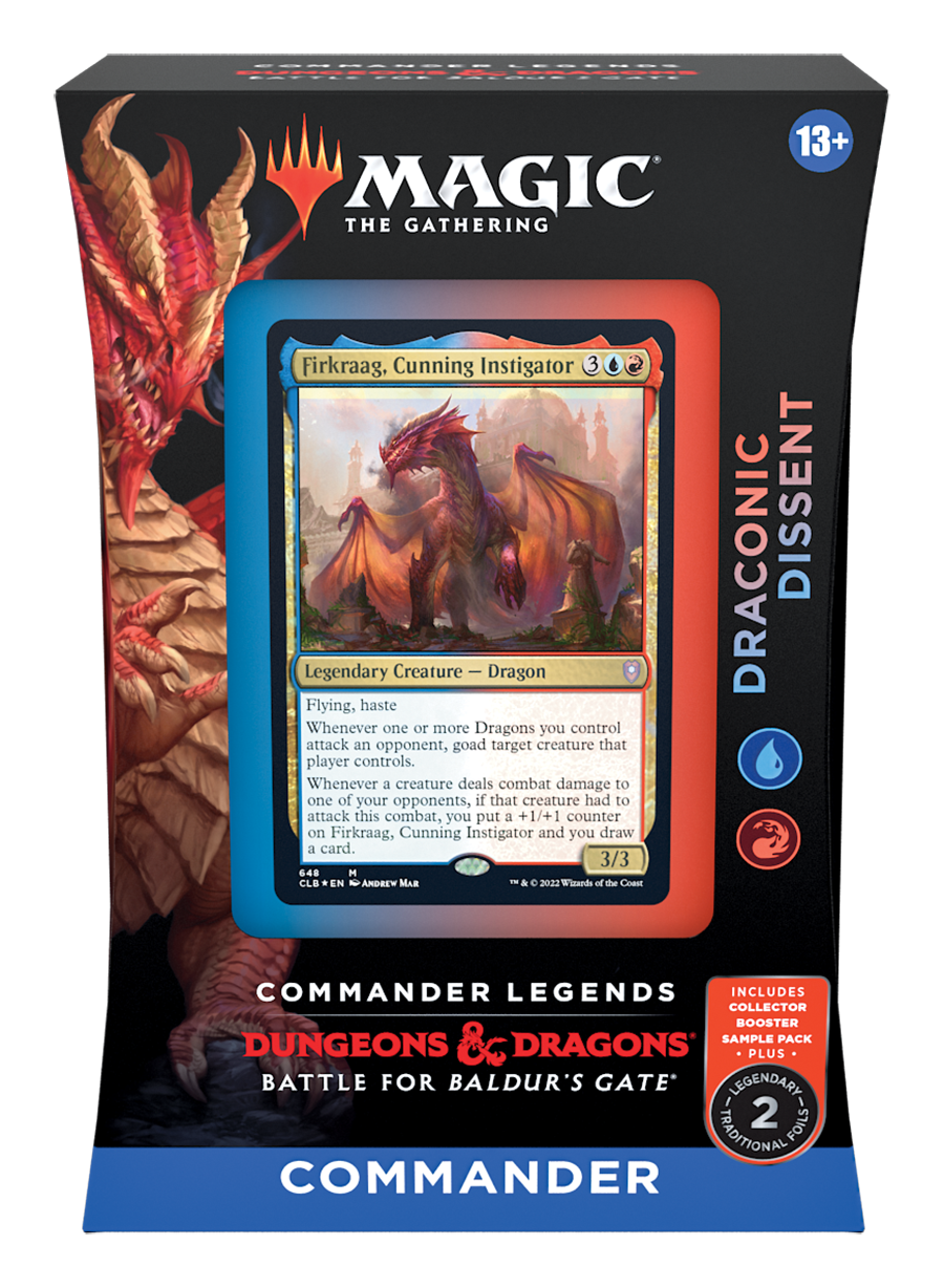 Magic: the Gathering - Commander Legends: Battle for Baldur's Gate Commander Deck - Draconic Dissent (Blue-Red-Blue)