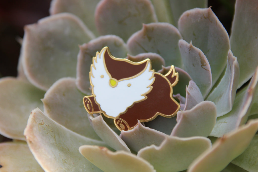 Baby Bestiary: Owlbear Enamel Pin - Bounding