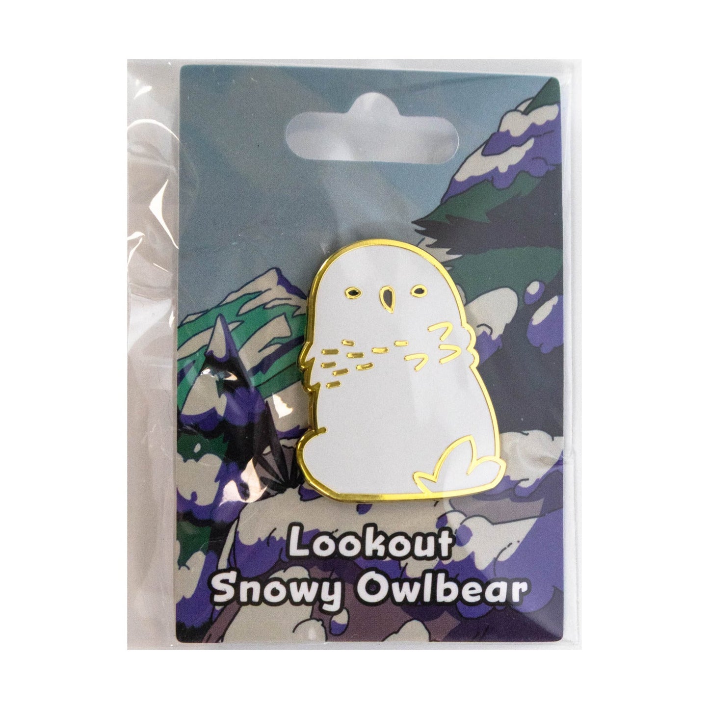Baby Bestiary: Snowy Owlbear Enamel Pin - Lookout