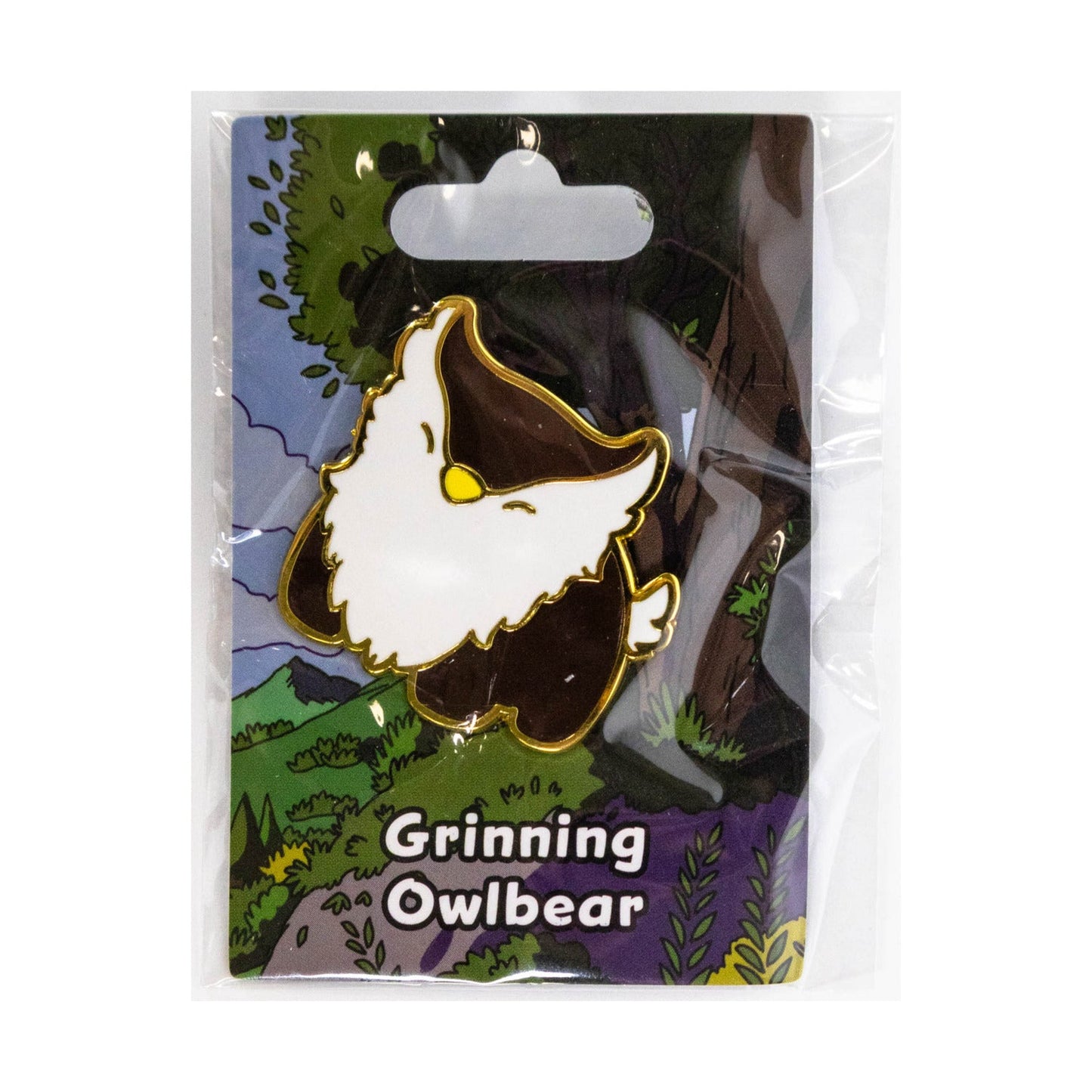 Baby Bestiary: Owlbear Enamel Pin - Grinning