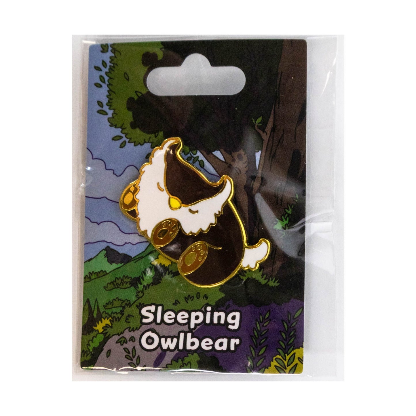 Baby Bestiary: Owlbear Enamel Pin - Sleeping
