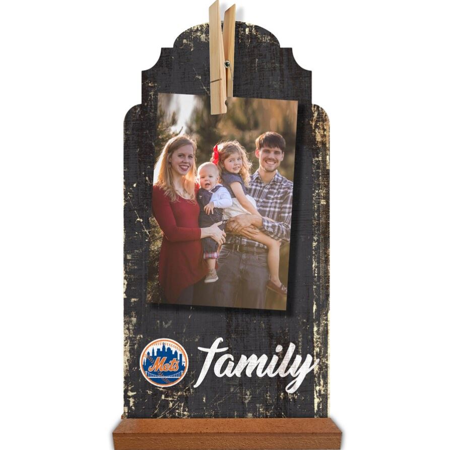 New York Mets 6'' x 12'' Family Clothespin Sign
