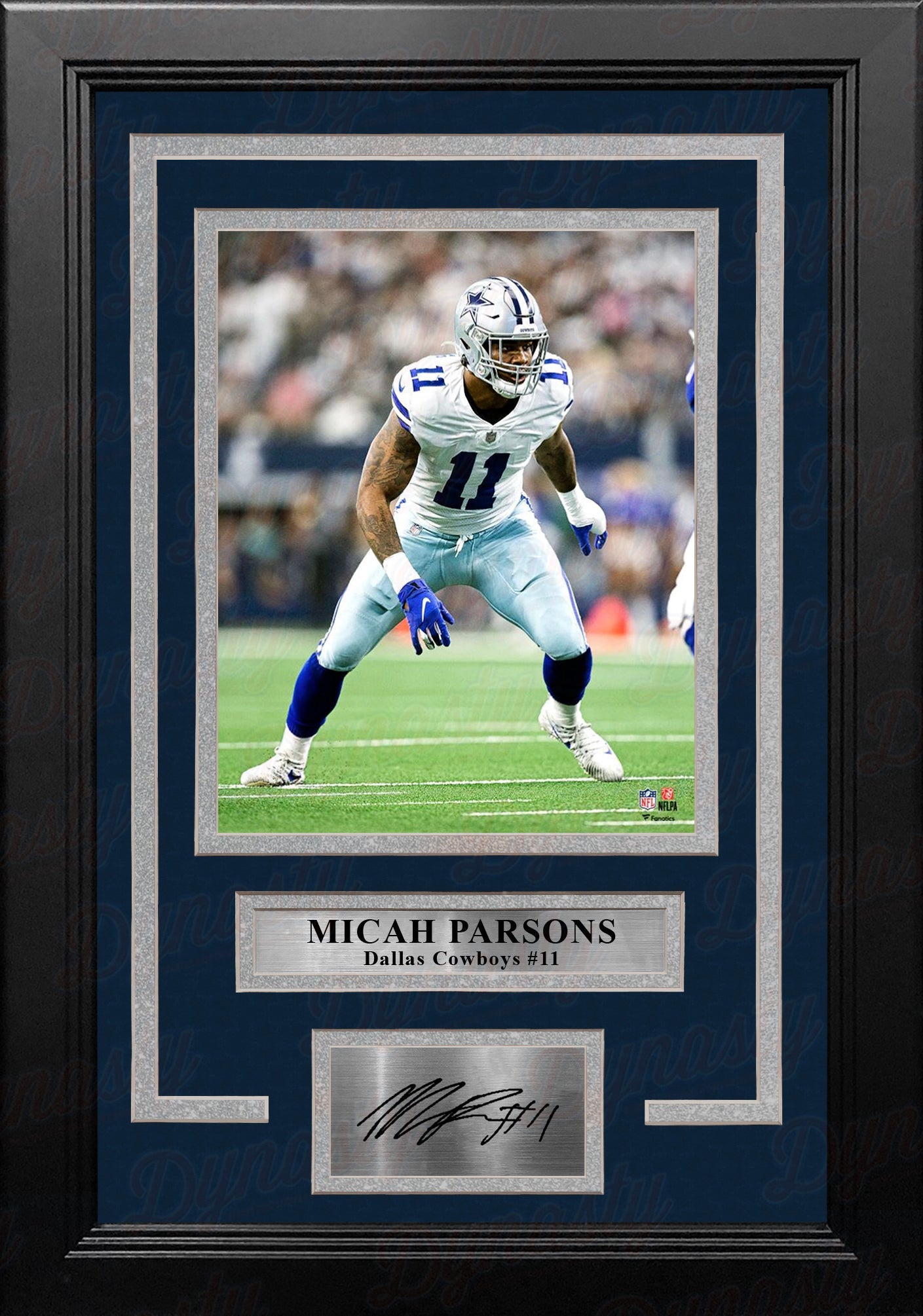 Micah Parsons in Action Dallas Cowboys 8" x 10" Framed Football Photo with Engraved Autograph