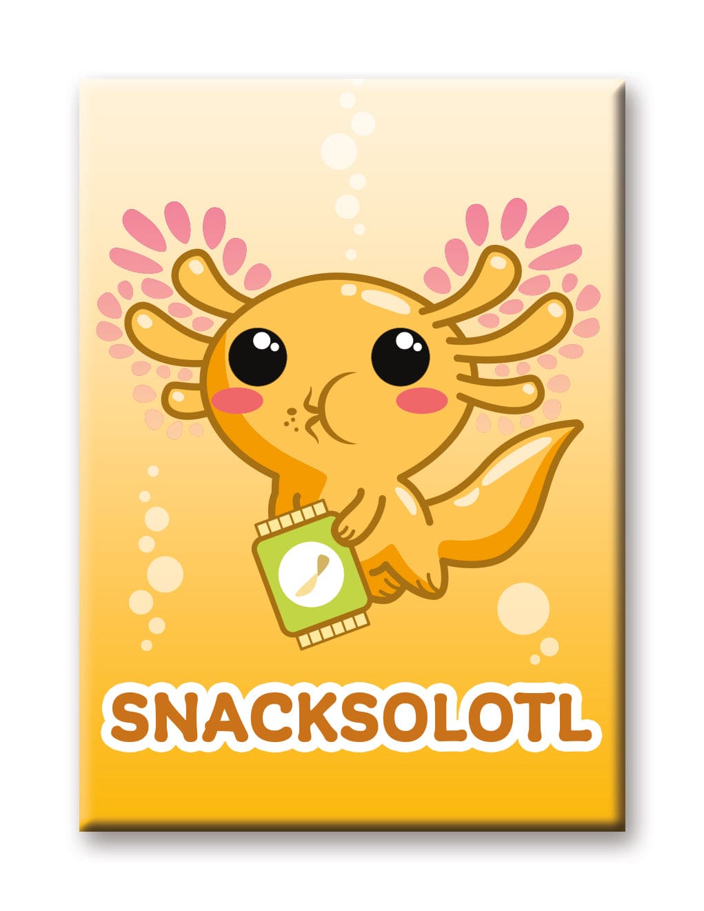 Aquarius Magnets: Flat Magnet - Axolotl - Snacksolotl